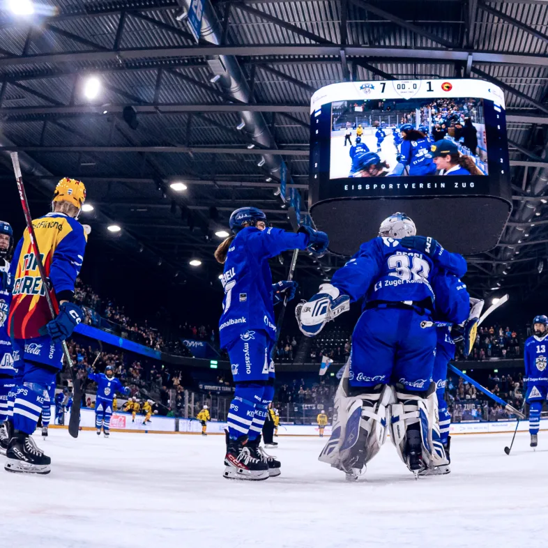 - 21.03.2026 - PostFinance Women's League, Playoff Final, Spiel 1, Eishockey, OYM hall, Zug: EV Zug - SC Bern . (Bild von Philipp Hegglin/ EV Zug Official)